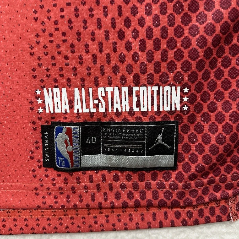 Jordan LeBron James #6 2022 NBA‎ All Star Game Swingman Red Jersey Mens Sz Small